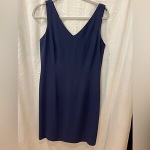 Preview Collections Petites Navy V Neck Sleeveless Dress 10P